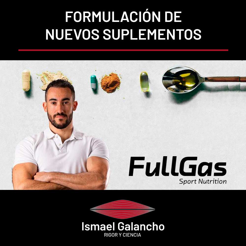 Formulación de nuevos suplementos por Ismael Galancho
