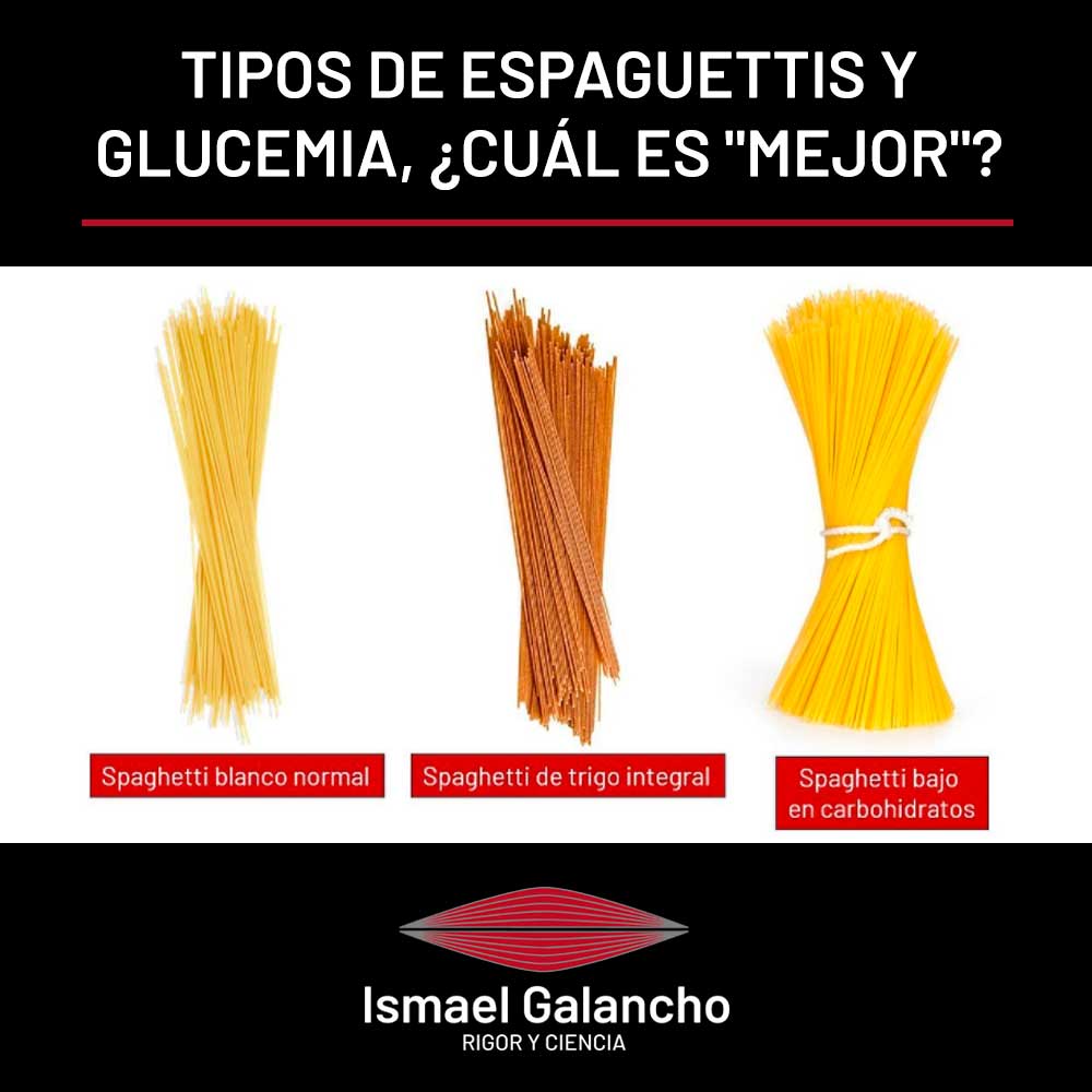 Tipos de espaguetis y glucemia ¿Cuál es "mejor"?
