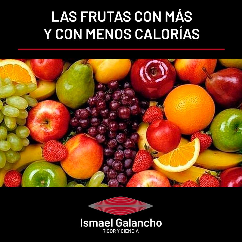 Las frutas con más y con menos calorías