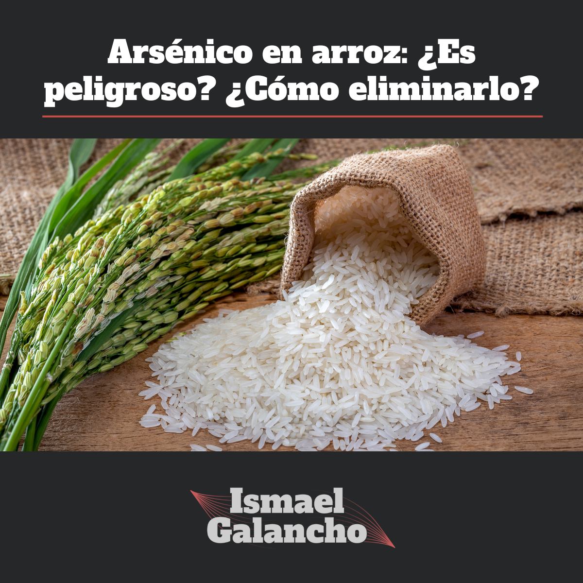 Arsénico en arroz: ¿Es peligroso? ¿Cómo eliminarlo?