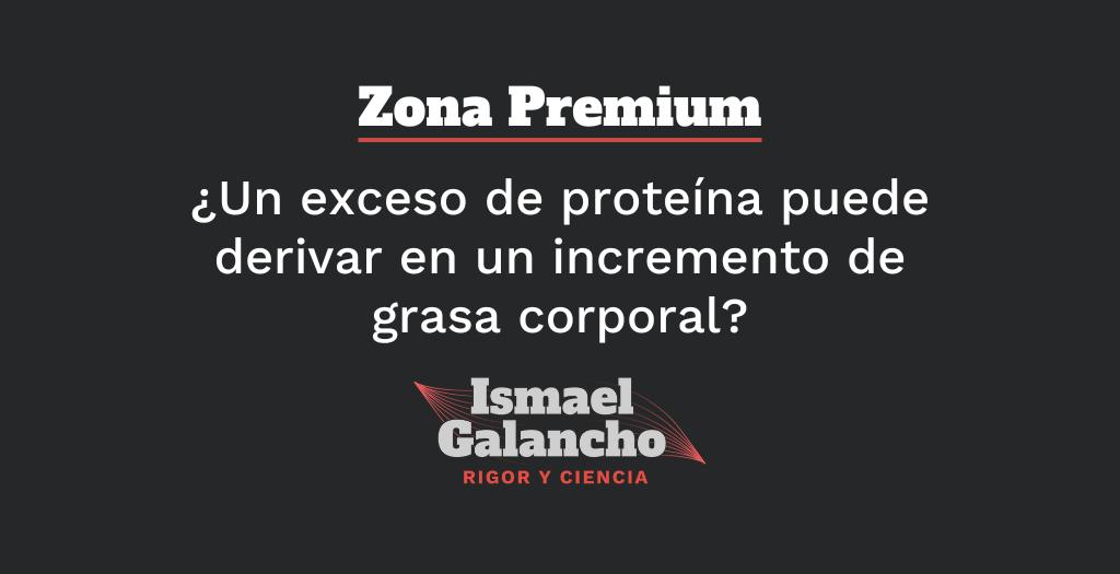 Un exceso de proteína puede derivar en un incremento de grasa corporal