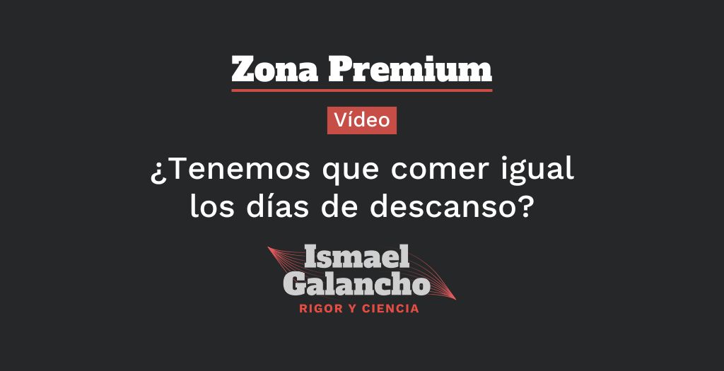 ¿Tenemos que comer igual los días de descanso?